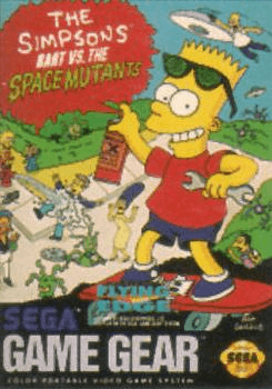 The Simpsons Bart vs the Space Mutants box art for Sega Game Gear